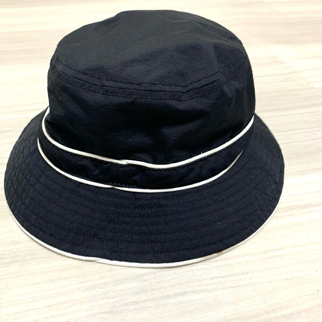 【美品】muta MARINE バケットハット ブラック 刺繍ロゴ 57〜59