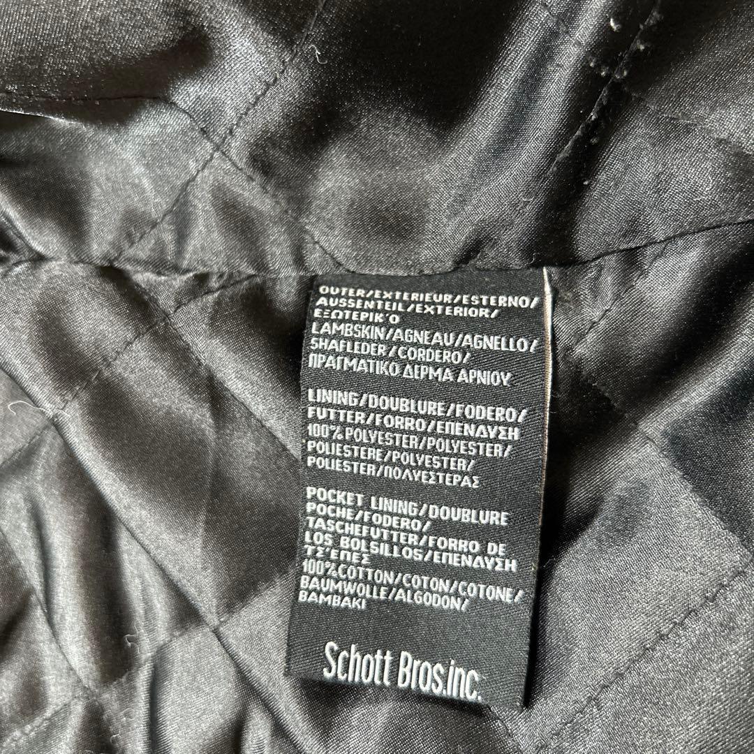 【未使用L】 SCHOTT ショット ダブルスレザージャケット 羊革 ラム