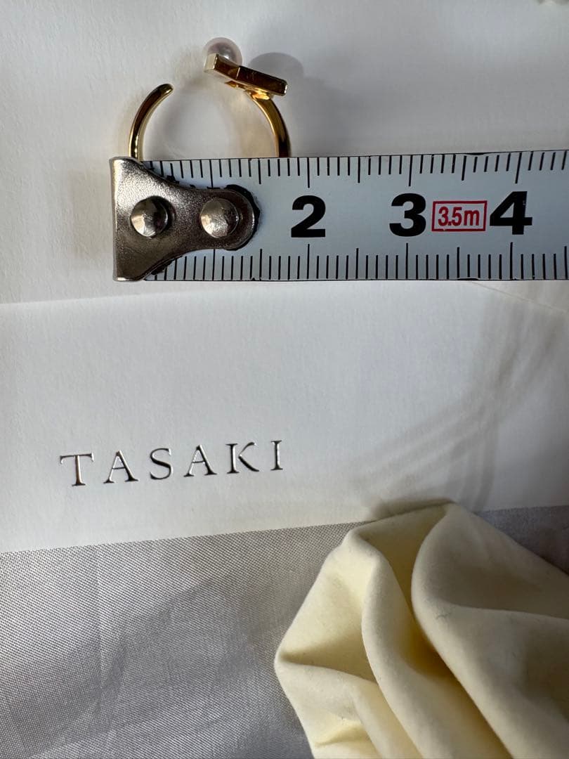 タサキ TASAKI 田崎 美品 コメット プラス リング あこや真珠 12号
