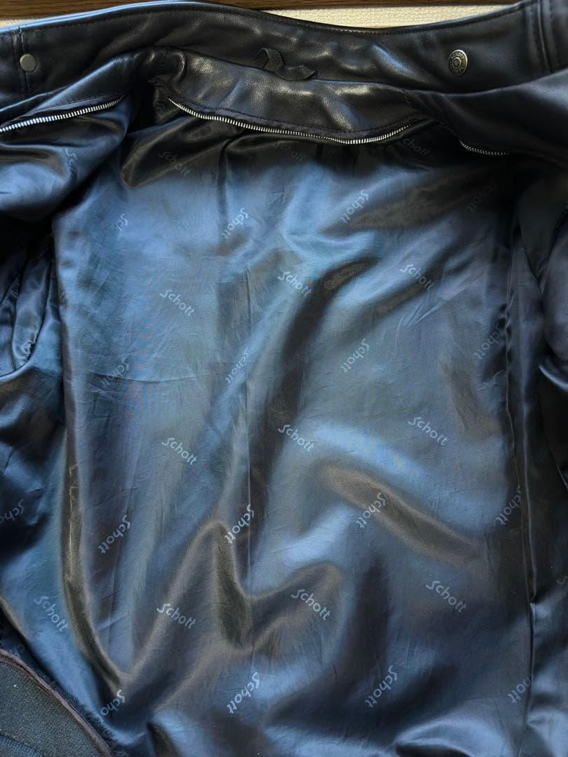Schott ショット 641 シングルライダース ブラック 40