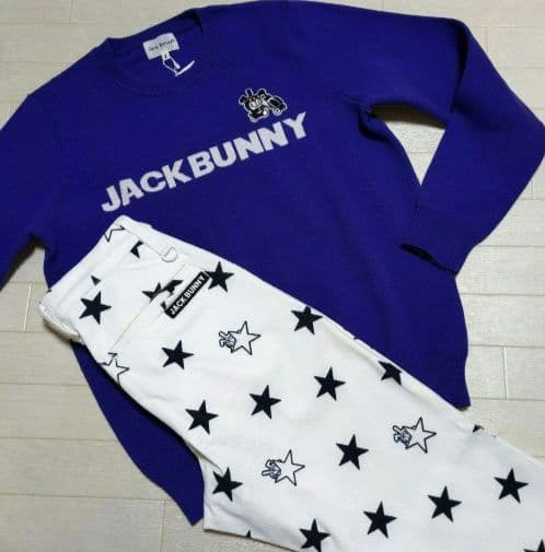 再再再値下げ新品　ジャックバニー　パンツ1 裏起毛白ホワイト定価17600円秋冬