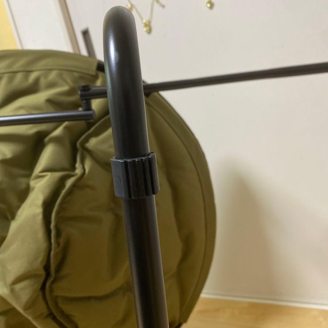 アイリス　オーヤマ　ムーンチェア　アウトドア　キャンプ　椅子　カーキ　モコモコ