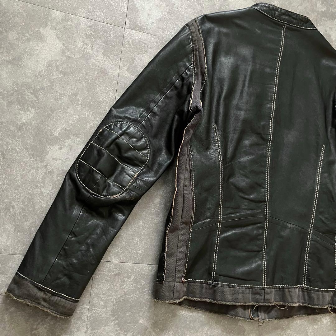 00s diesel lamb leather riders jkt Y2K短丈
