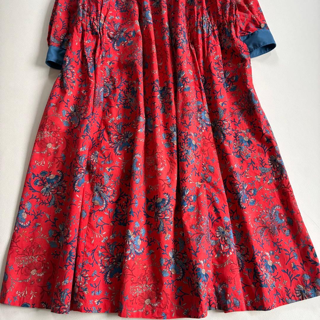◆美品◆2.7万◆フラボア◆ヴィスローロングワンピース◆ペイズリー◆オレンジ◆