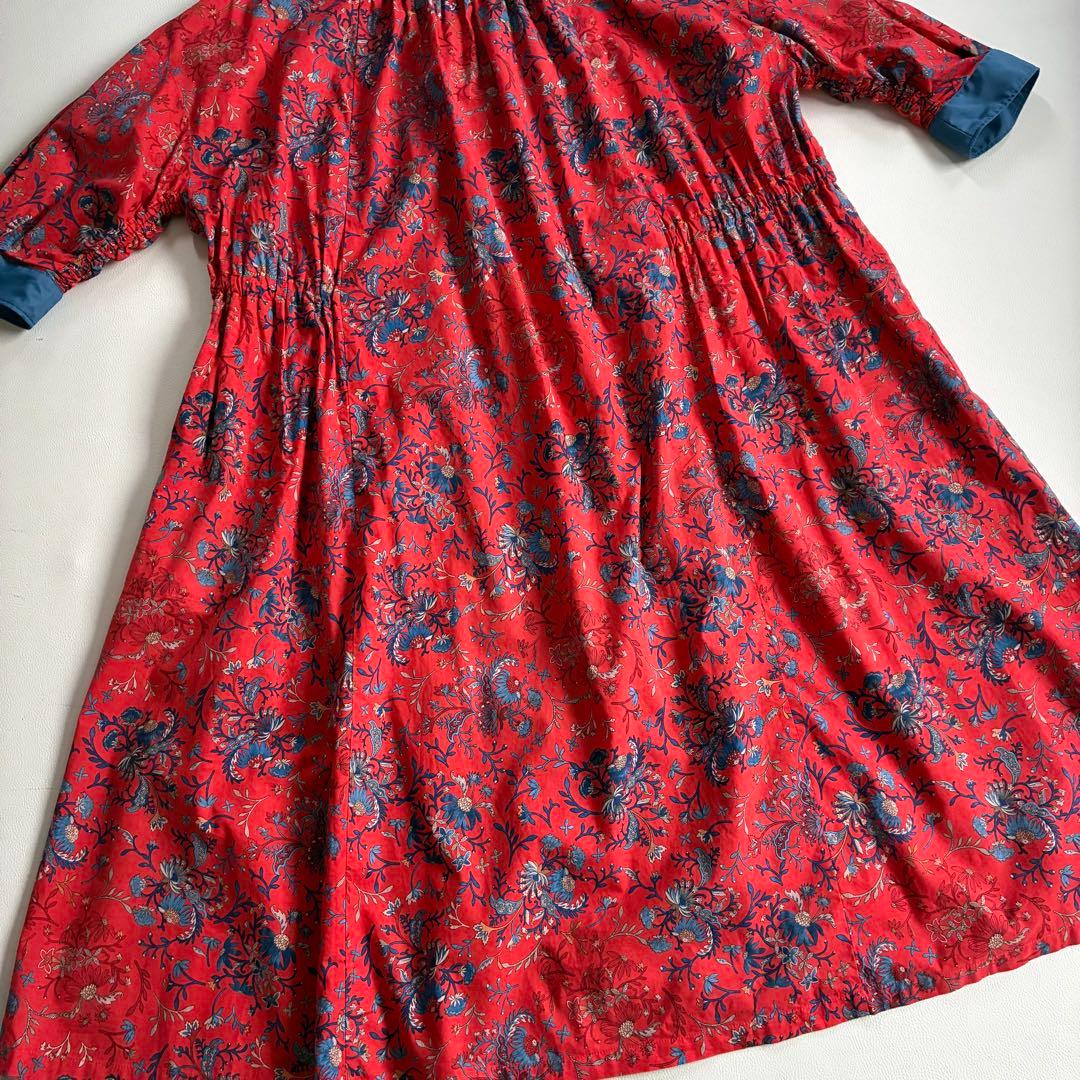 ◆美品◆2.7万◆フラボア◆ヴィスローロングワンピース◆ペイズリー◆オレンジ◆