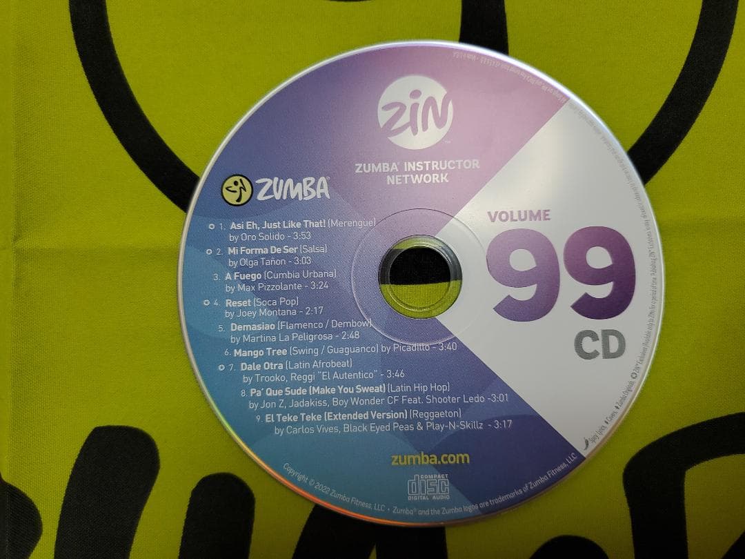ZUMBA　ズンバ　ZIN99　CD ＆ DVD　インストラクター専用