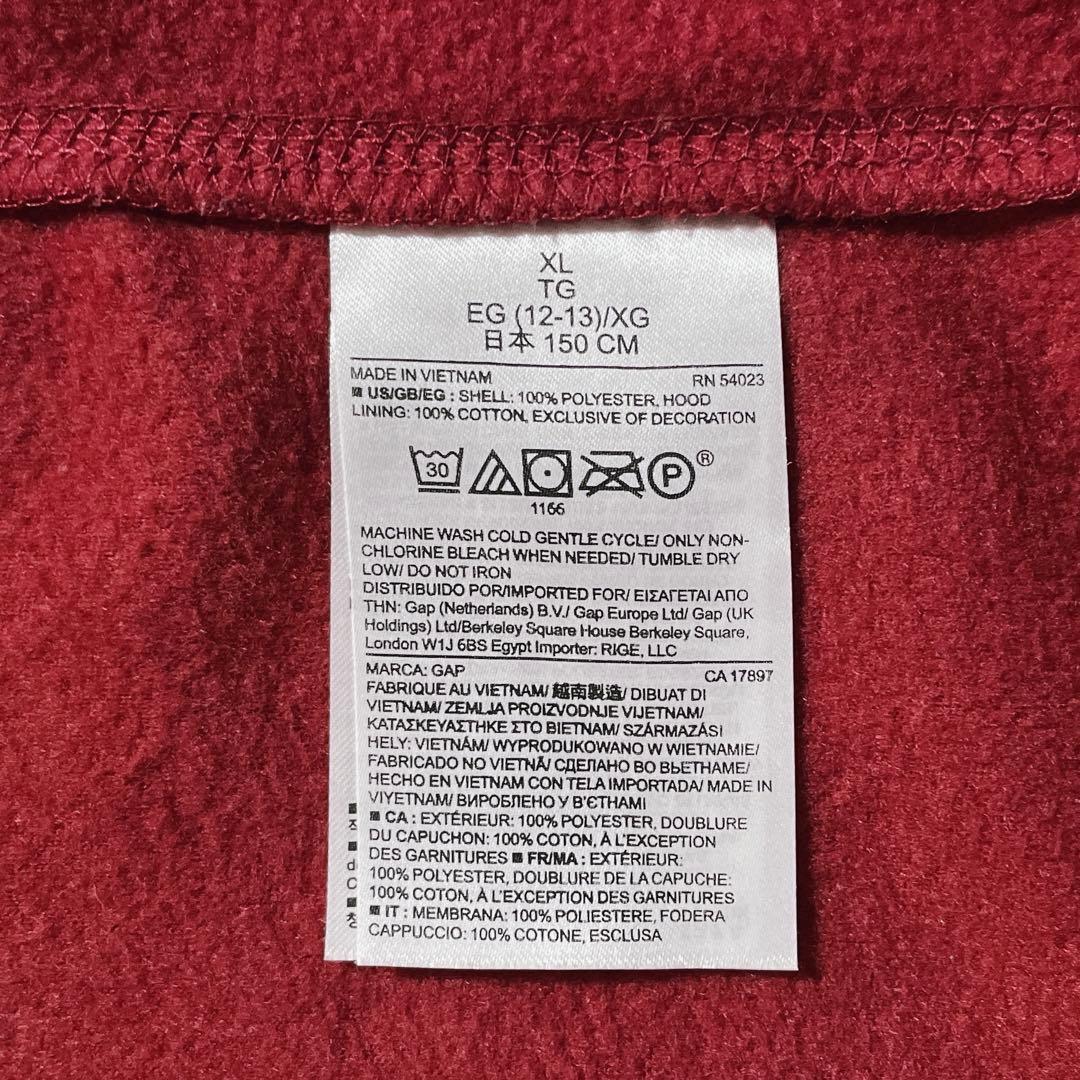 old GAP パーカー フリース 赤 平成ギャルy2k グランジ ヴィンテージ