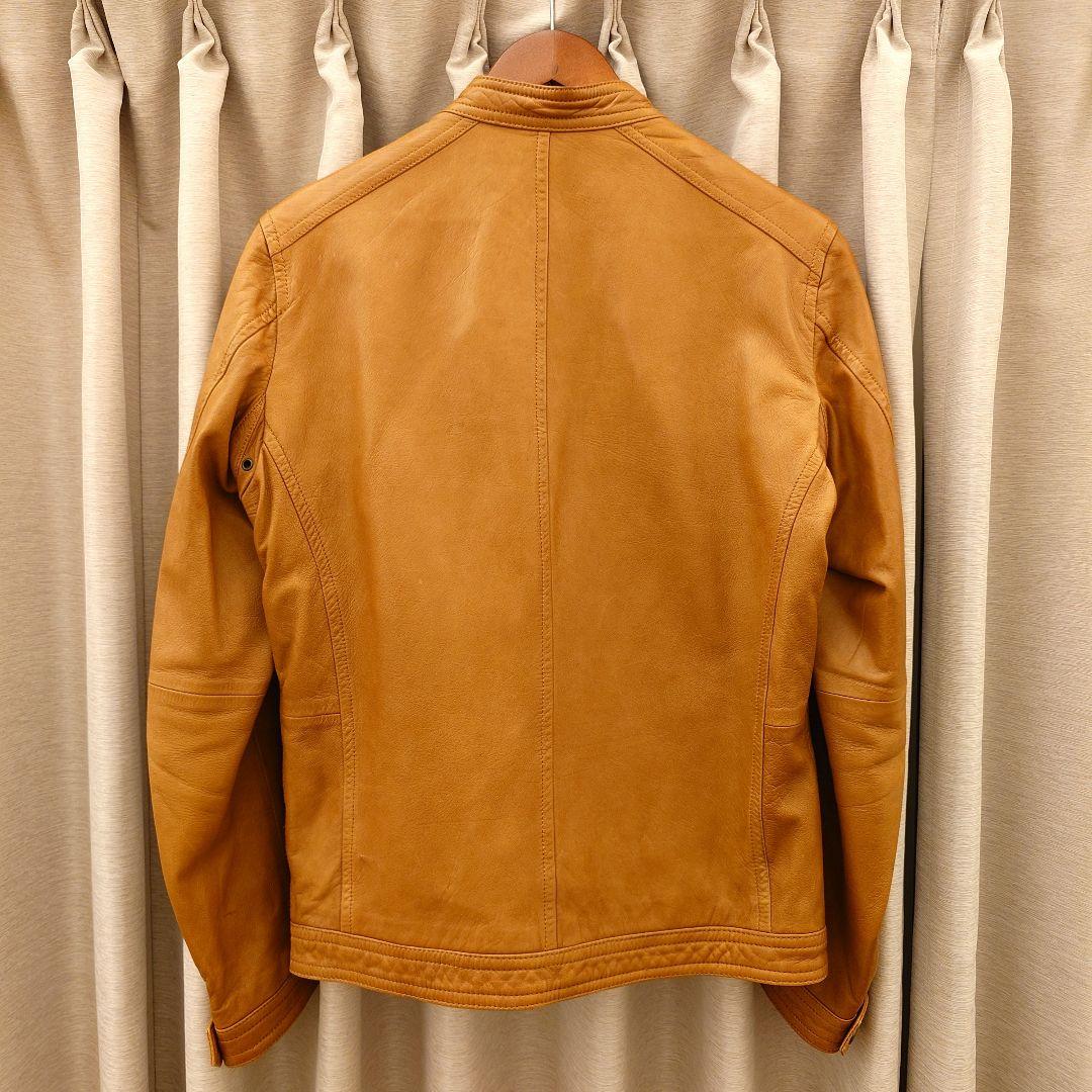 green label relaxing ラムレザー シングルライダース