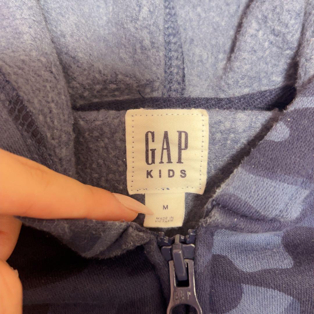 y2k GAP ギャップ ジップパーカー 迷彩 平成ギャル ネイビー 青
