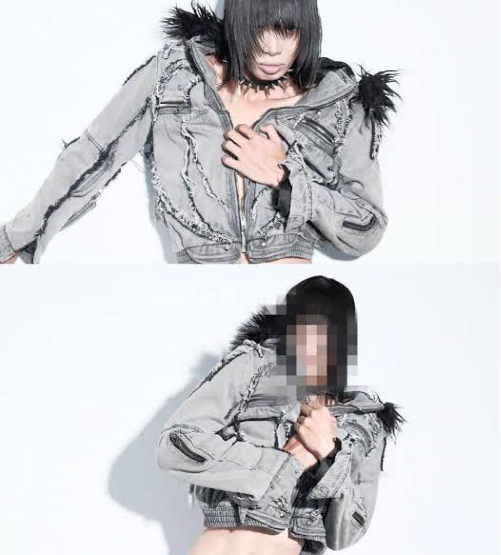 COZY WORLDWIDE FUR DENIM JACKET Mサイズ