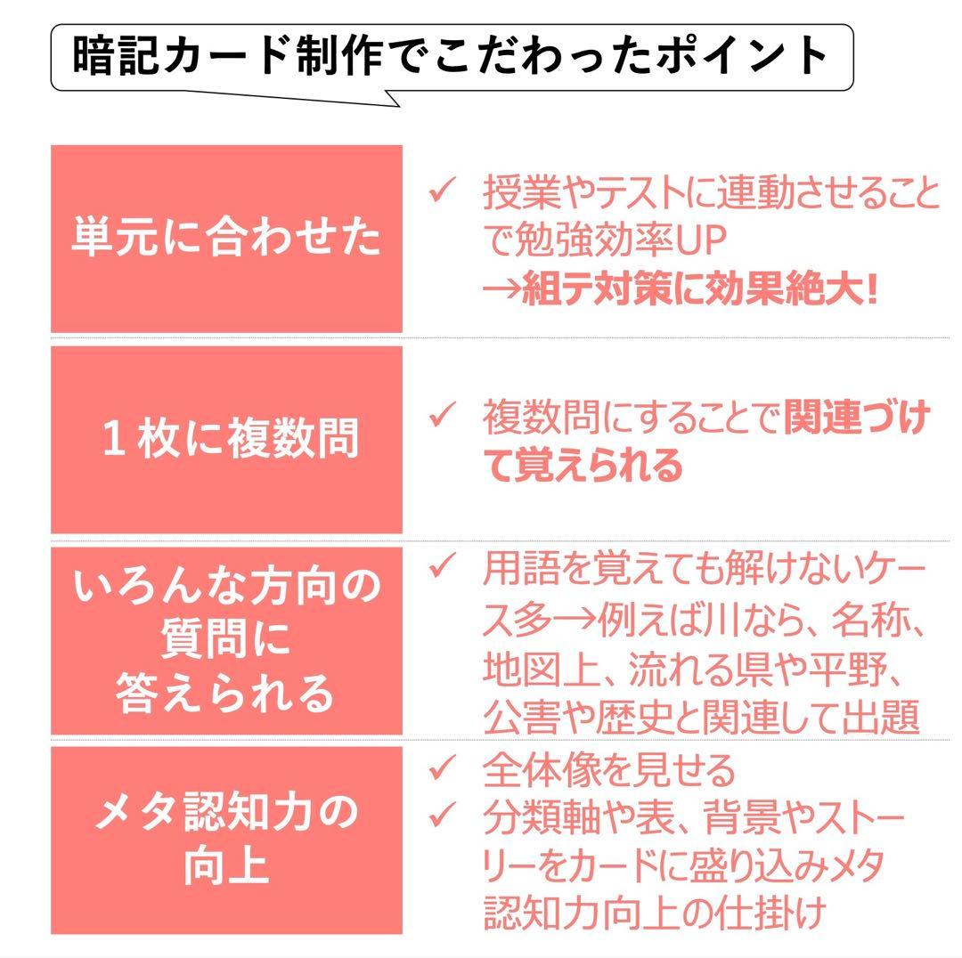 中学受験 暗記カード【5年下 理社国11-14回】 予習シリーズ 組み分け対策