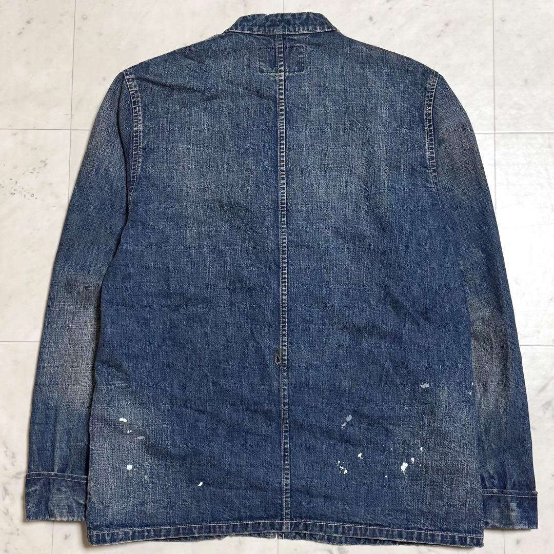 【訳あり】 NEIGHBORHOOD デニムカンフージャケット ペンキ飛ばし M