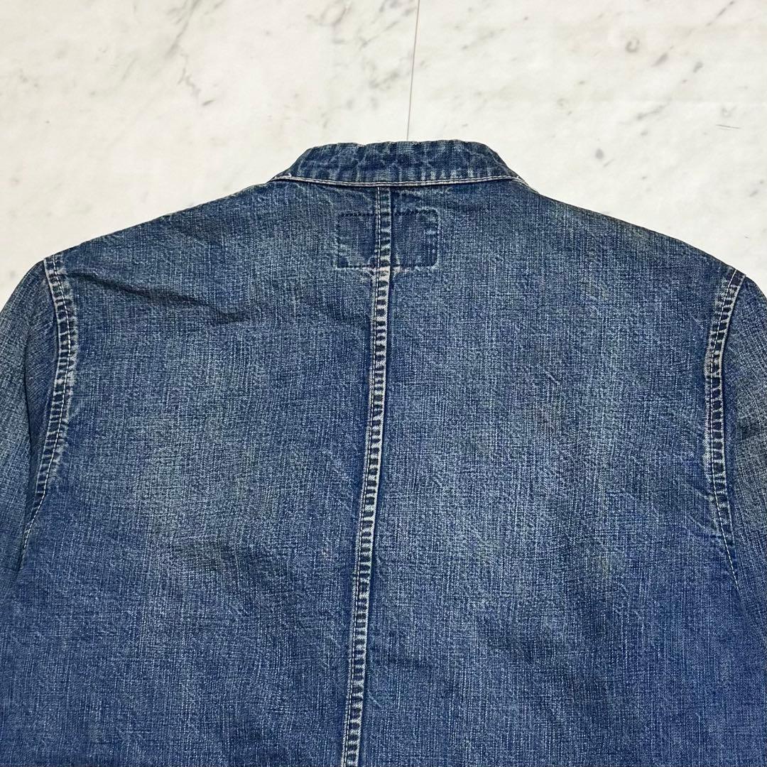 【訳あり】 NEIGHBORHOOD デニムカンフージャケット ペンキ飛ばし M