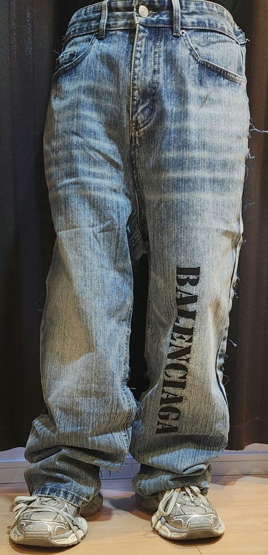 値下げ可BALENCIAGA ハイブリッドバギーデニム