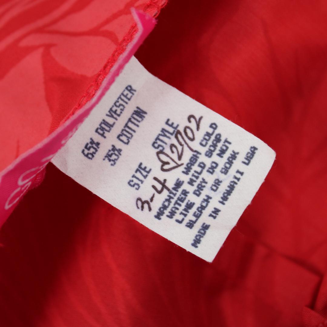 【フラダンス用衣装 ハワイ製】CC FASHIONS レッド フリル付き ドレス