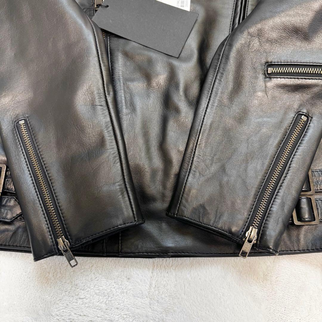 【新品】LIUGOO LEATHERS 牛革 ダブルライダース ジャケット L