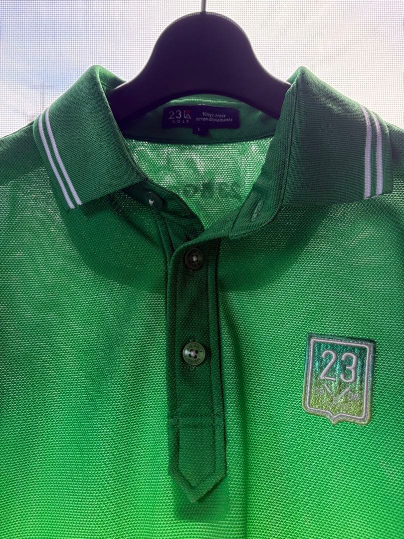 23区GOLF グラデーションポロシャツ グリーン