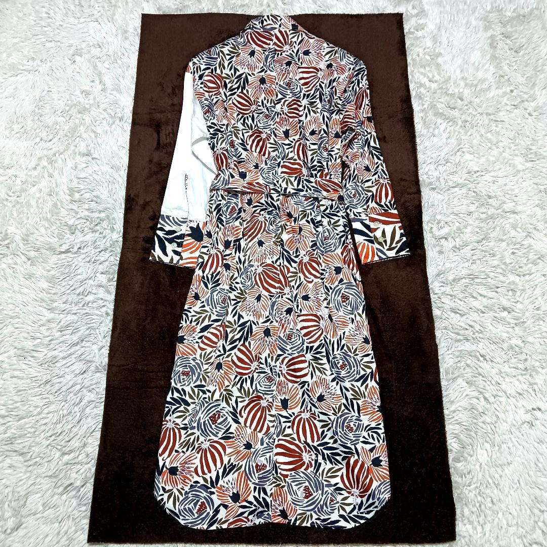 HUGO BOSS　ヒューゴボス　フラワープリントシャツワンピース　ベルト　花柄