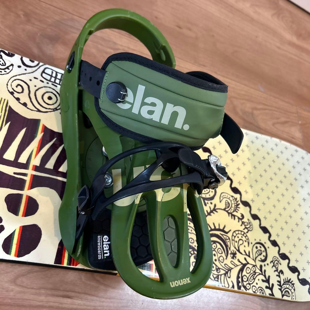 中古品elan スノーボード Xenon バインディングセット152センチ