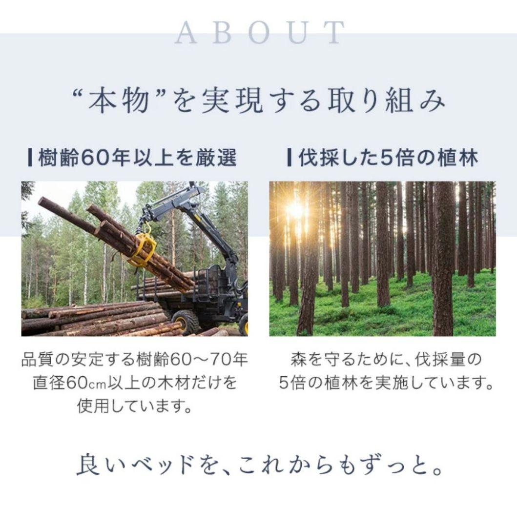 【未使用】天然木 宮棚 ＆ 2口 コンセント付き シングルベッド すのこベッド