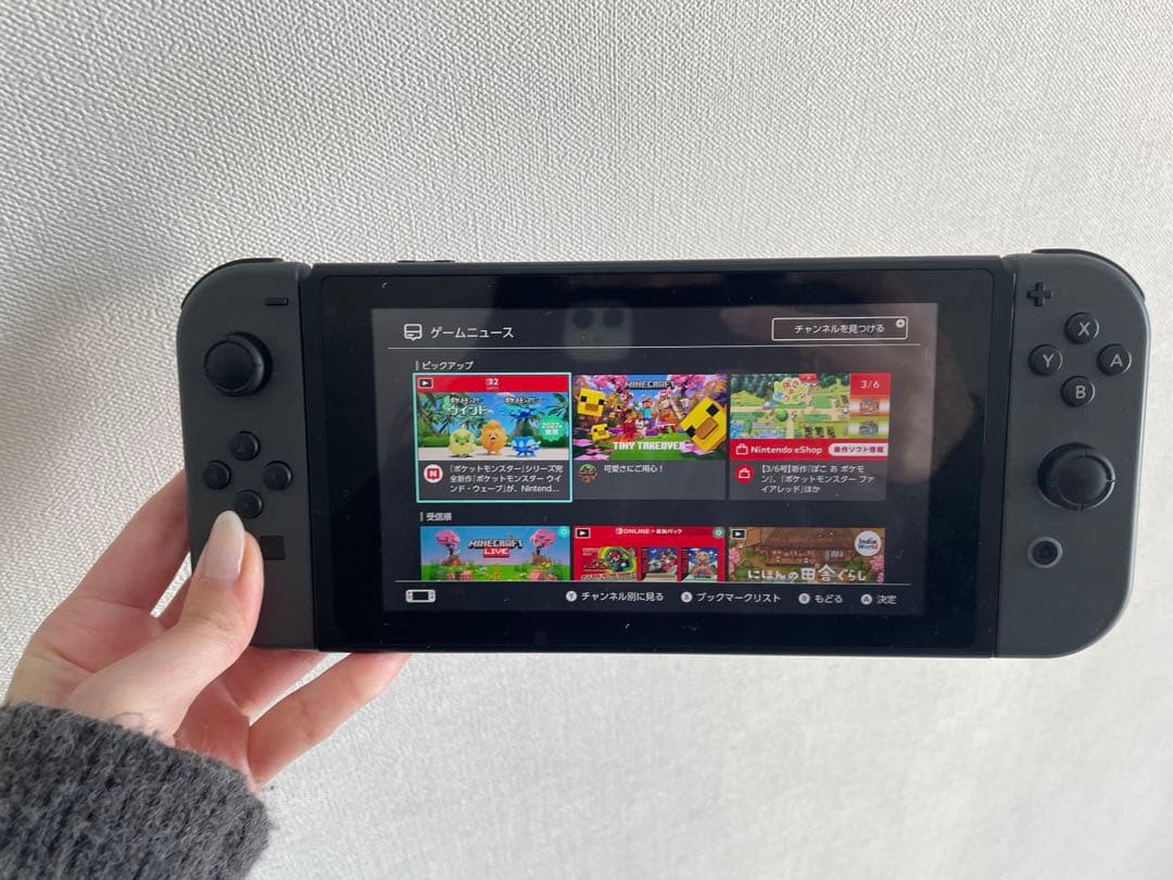 Nintendo Switch 本体 グレー 動作確認済み ドック付