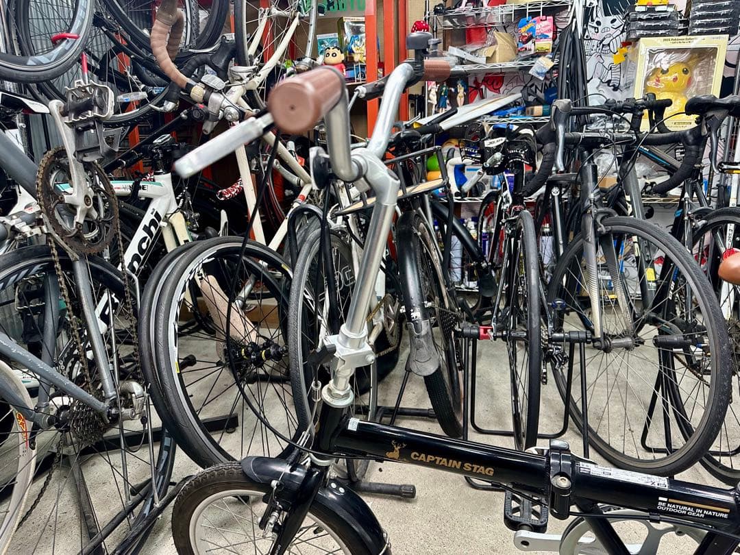 送料無料！キャプテンスタッグ アルル アルミ軽量折りたたみ自転車