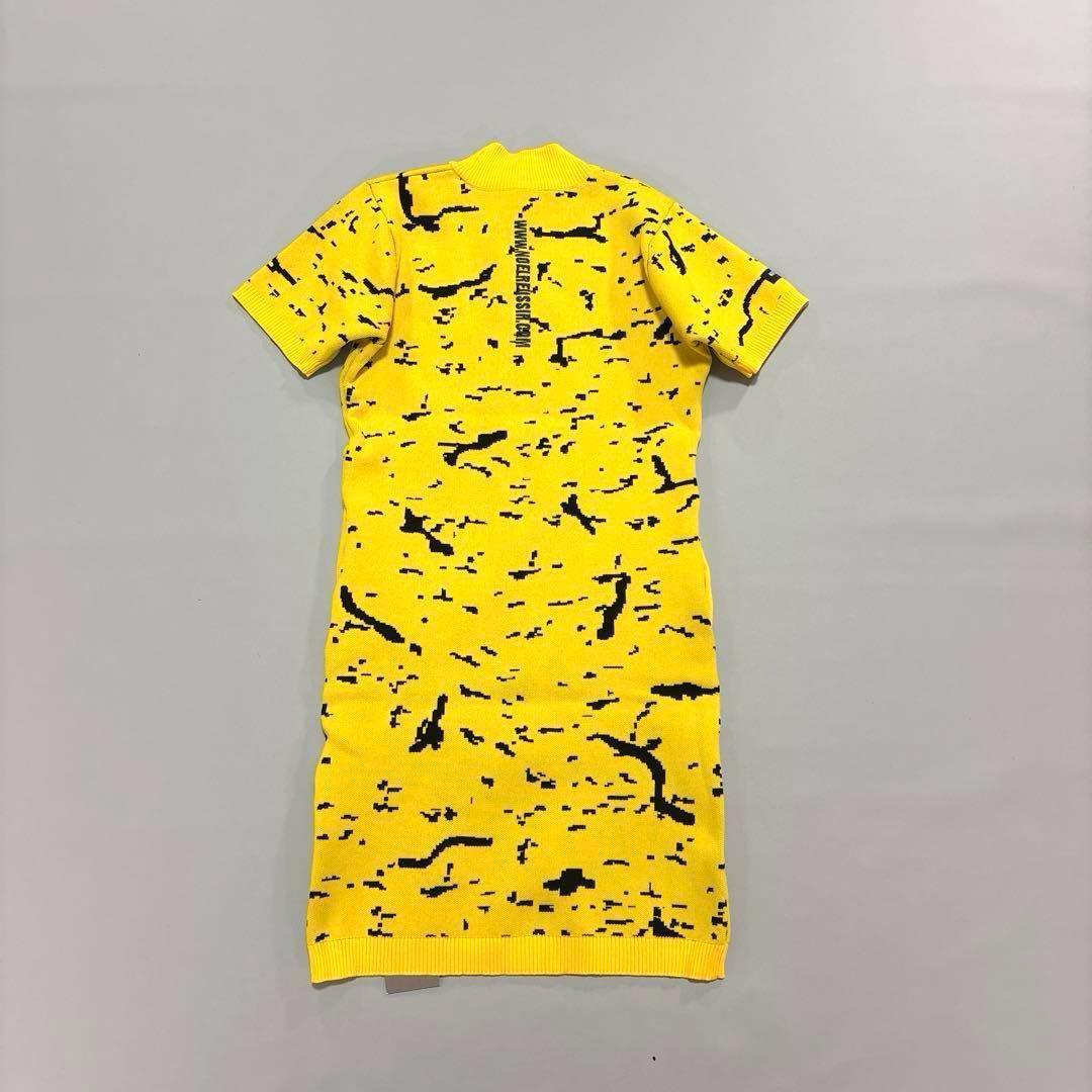ノエルレシール　ゴルフ　1 S程度　ニットワンピース　ジャガード　イエロー