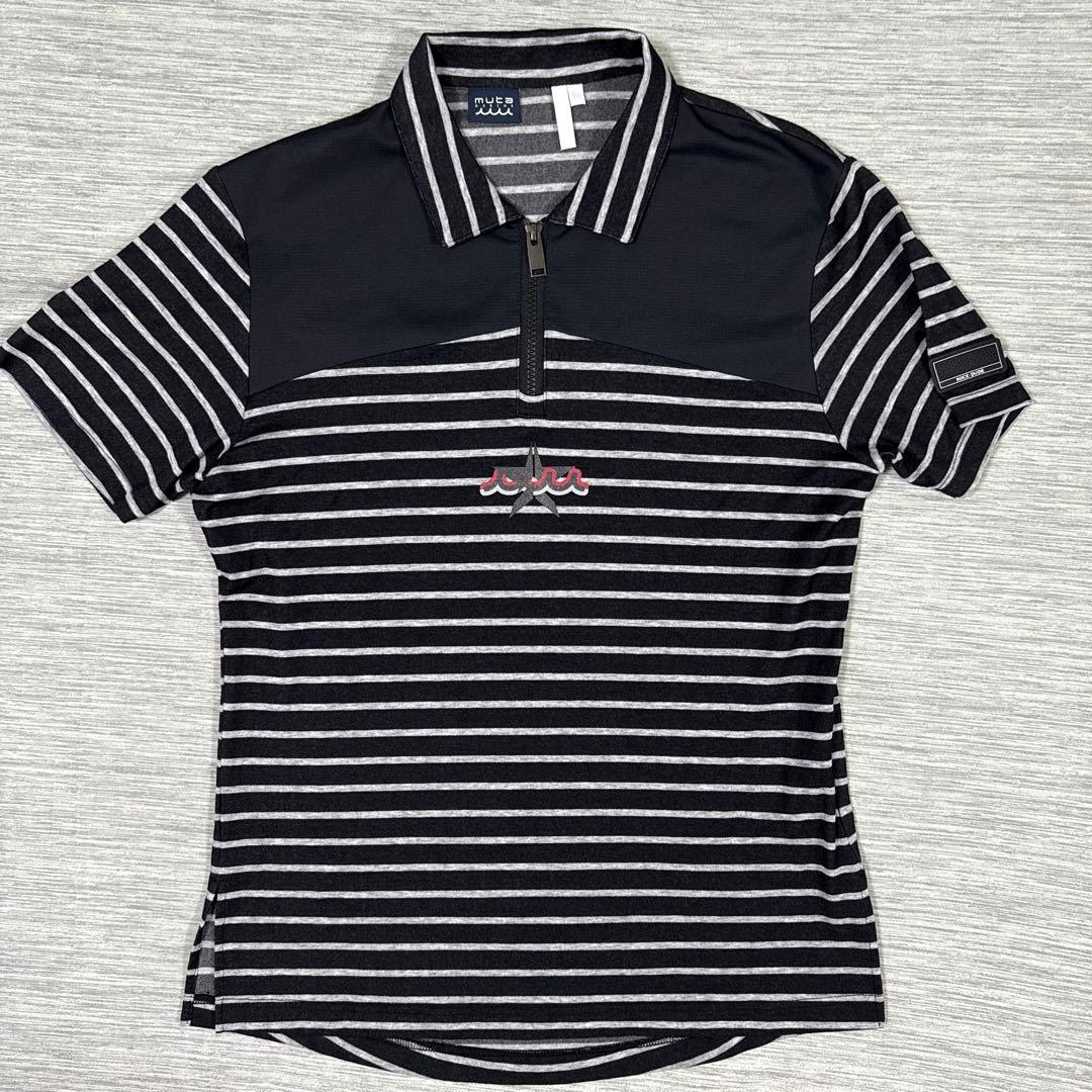美品　muta MARINE×ROCK RUDE コラボハーフジップシャツ