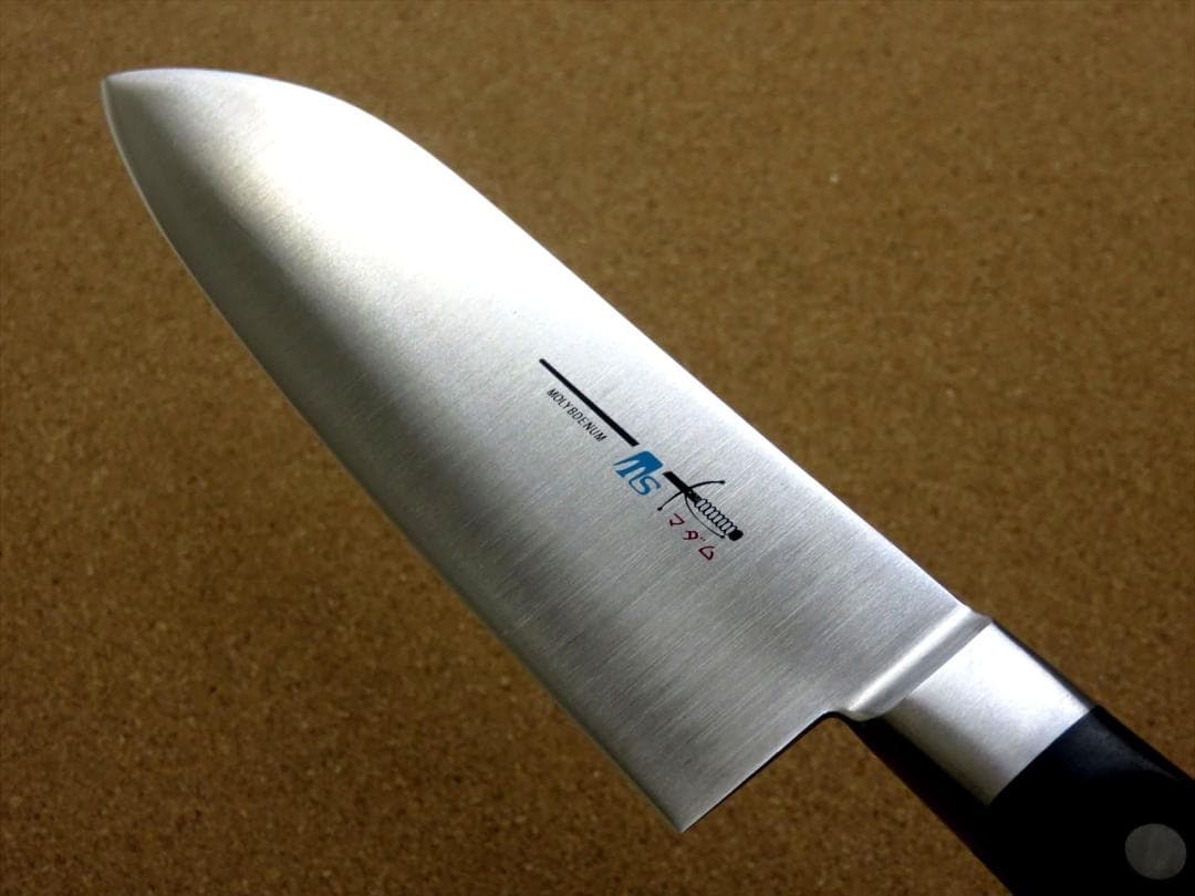 関の刃物 三徳包丁 170mm クロムモリブデン 口金付 肉切り 両刃 万能包丁