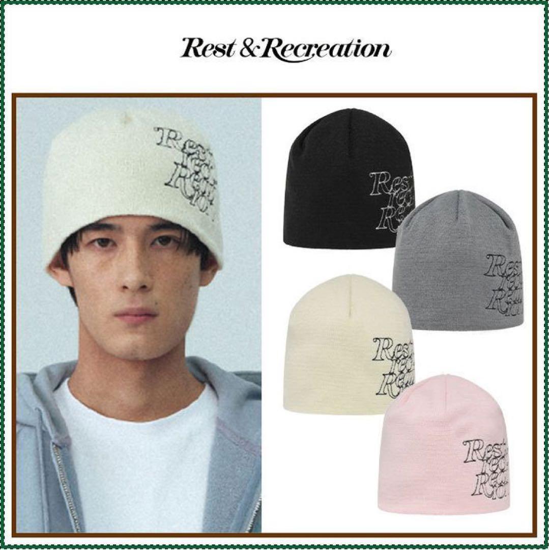 Rest & Recreation ピンク ニット帽 ビーニー