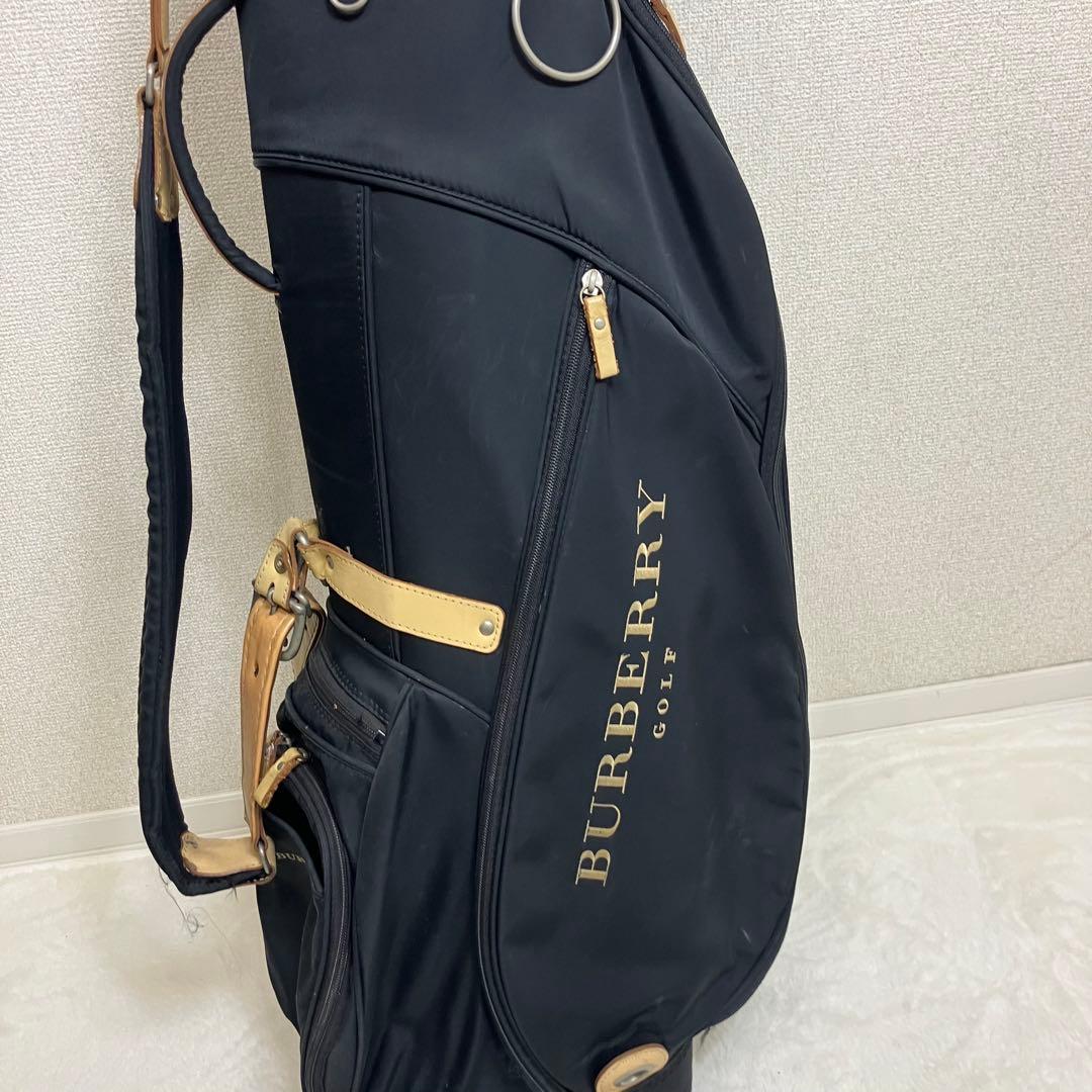 バーバリーゴルフ✨ノバチェック ゴルフバッグ キャディバッグ 黒