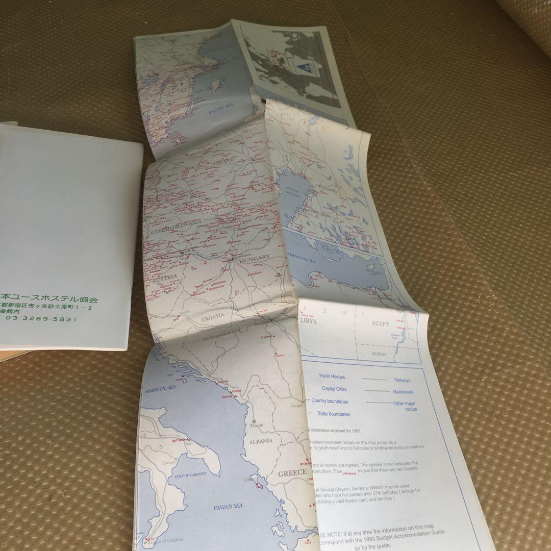地図・旅行ガイド 1140 BUDGET ACCOMMODATION HOSTELING INTE