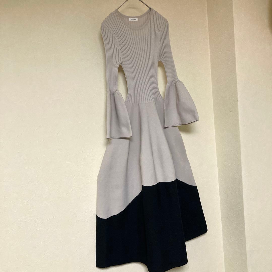 【 美品 】FRAY I.D フレイアイディー ホールロングワンピース ニット