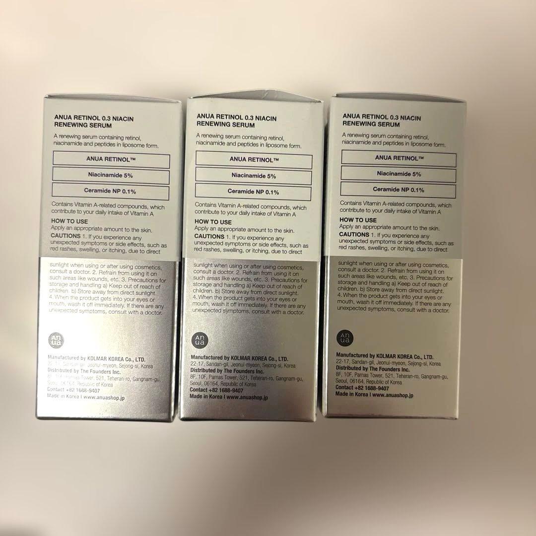 Anua 0.3+ ANUA RETINOL 0NIACIN 3本セット