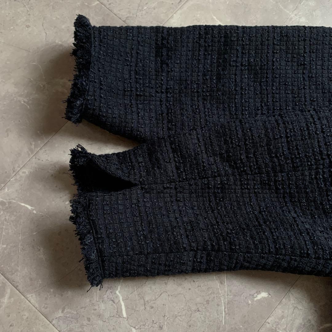 【美品】　SHIPS any NAVY BLUE スラブツイードワンピース　紺