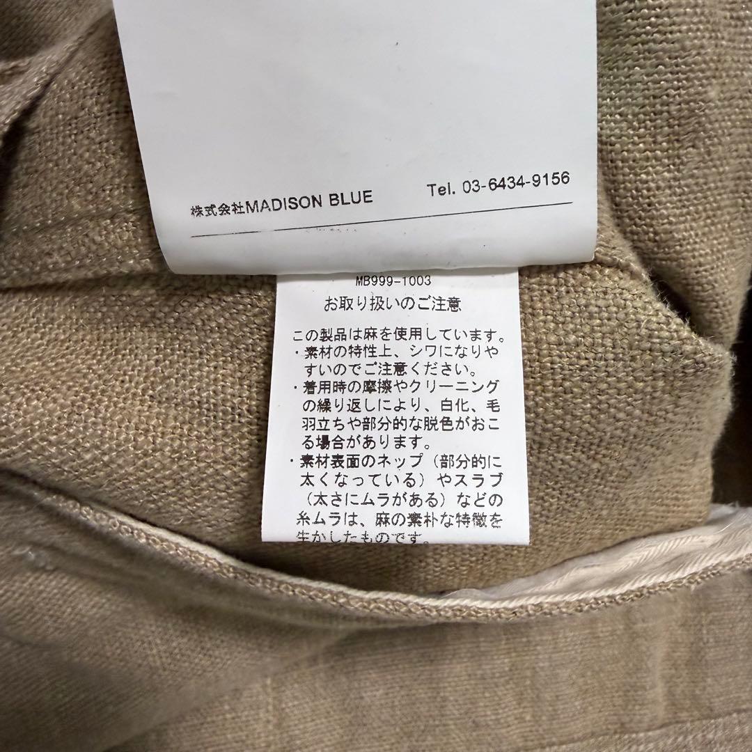 美品 MADISON BLUE BIG G JAC LINEN リネンジャケット