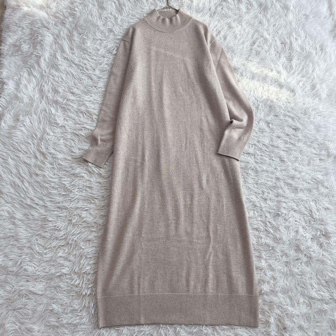 セオリーリュクス 23AW カシミヤ混ハイネック ロングニットワンピース ウール