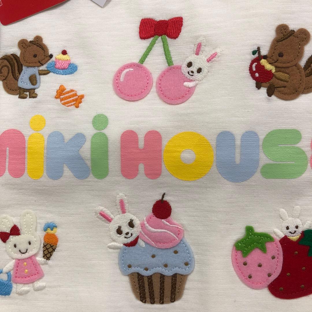 Miki House カラフル刺繍 90 長袖Tシャツ 日本製☆新品　80もあり