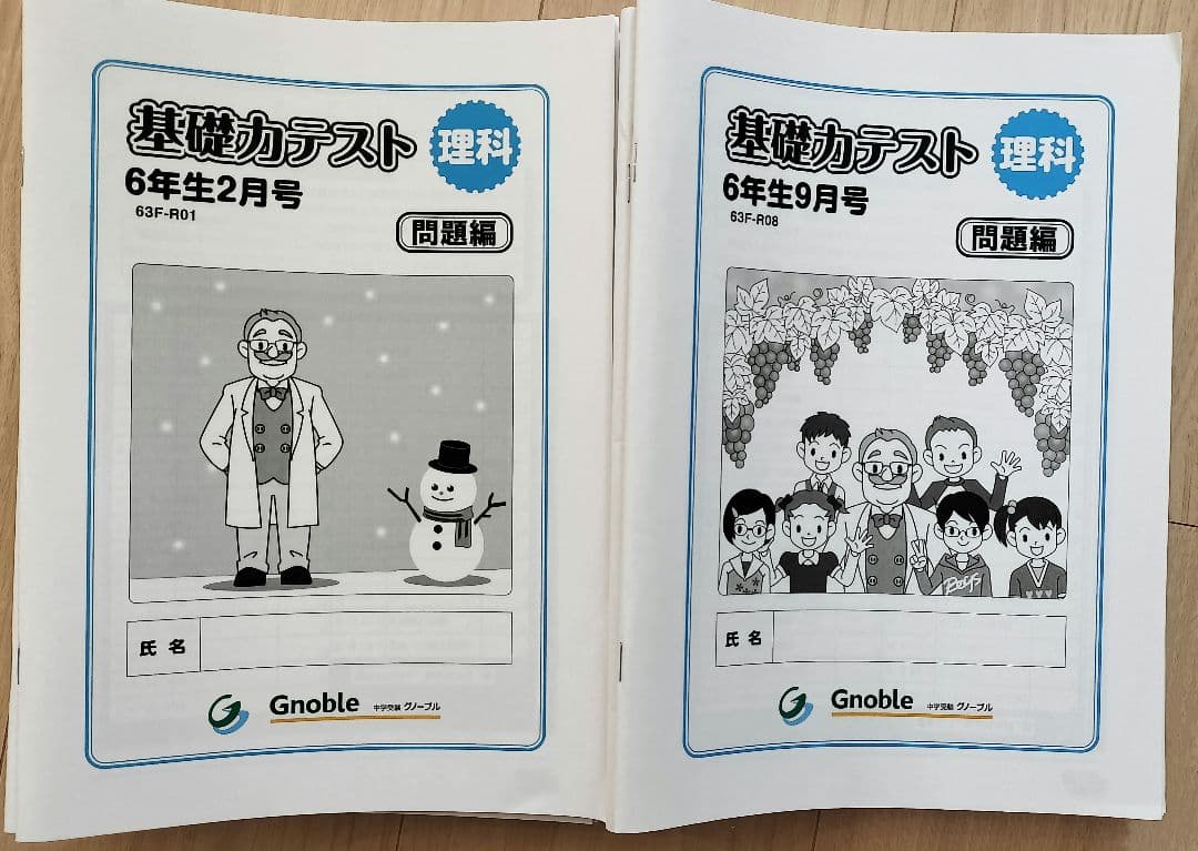 グノーブル　基礎力テスト　理科　６年生　小６　未記入