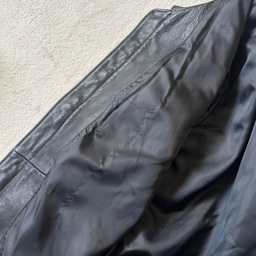 BEAMS PLUS レザーライダースジャケット USA製 本革 黒 ビームス