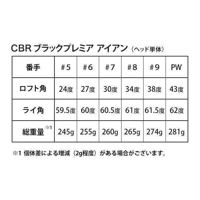 ・新品 CBRブラックプレミア 高反発アイアン ヘッドのみ 6個セット