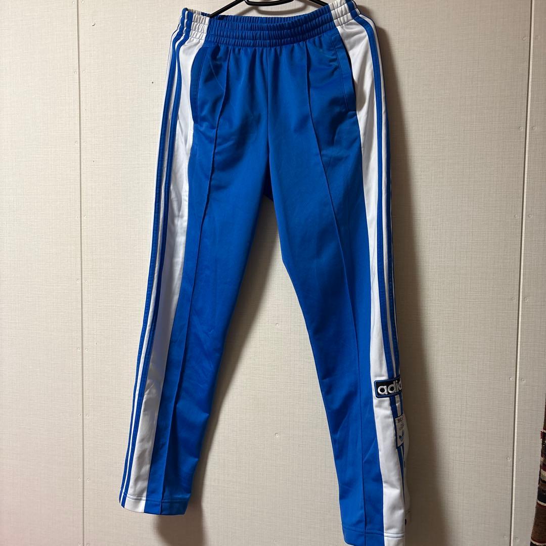 adidas アディブレイクトレーニングパンツ 青 3本ライン　レディース