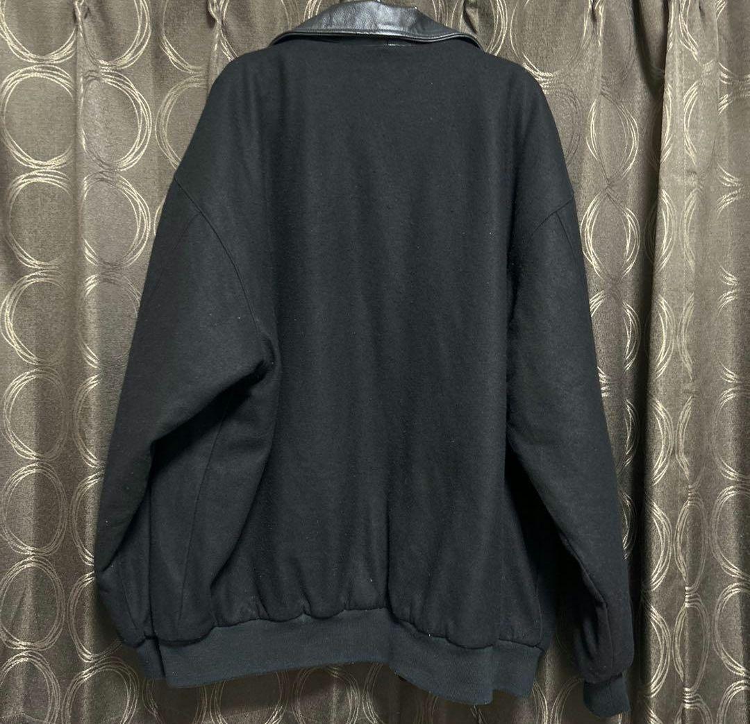 希少ROCKWEAR 本革襟ブラックジャケットHIPHOPBBOY