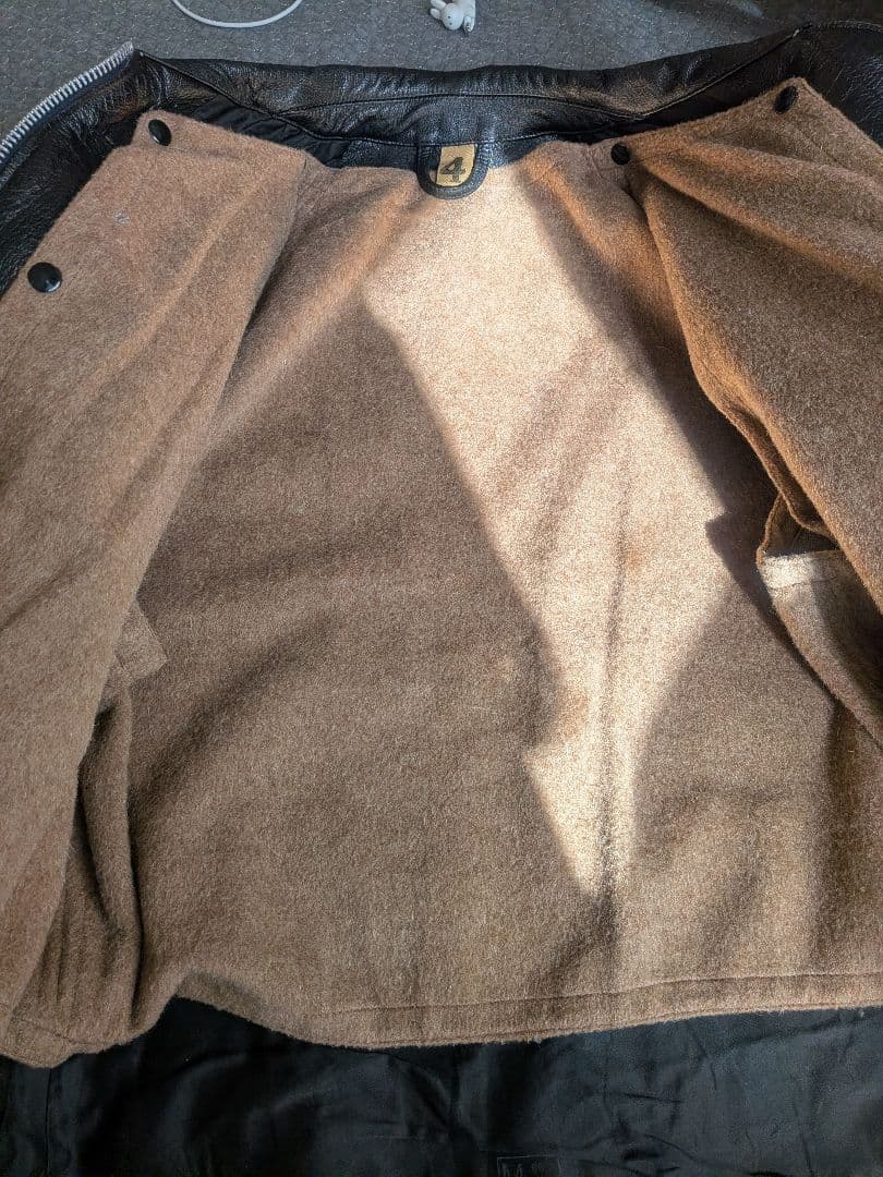 ジャケット・アウター Italian Army motorcycle leather jacket
