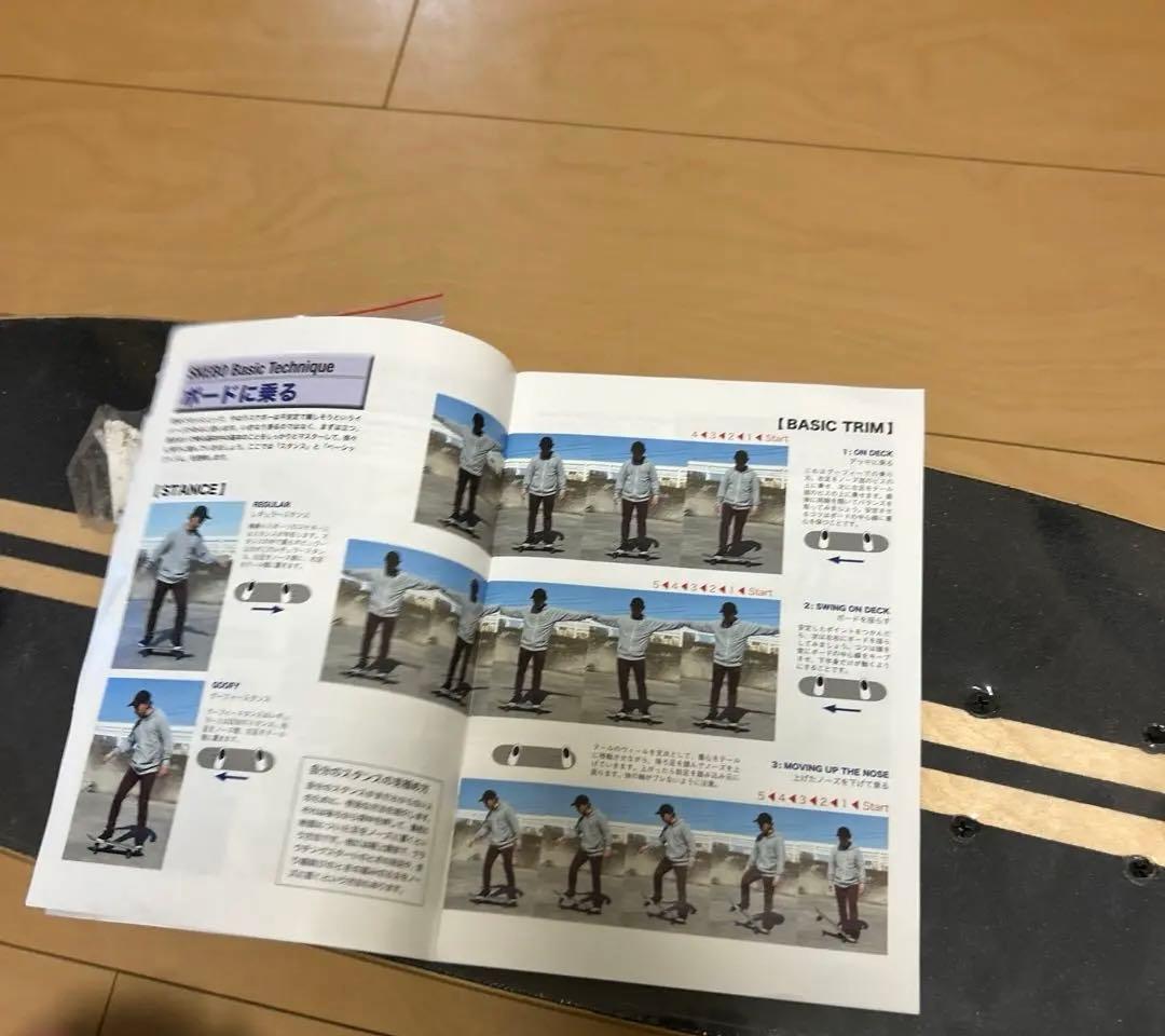 新品・未使用 スケートボード マニュアル＆アクセサリー付き 青ウィール