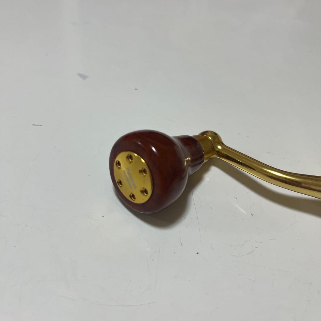 シマノ 14ステラ　ハンドル　55mm 夢屋 花梨 ラウンド型 ハンドルノブ