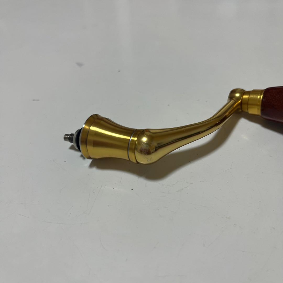シマノ 14ステラ　ハンドル　55mm 夢屋 花梨 ラウンド型 ハンドルノブ