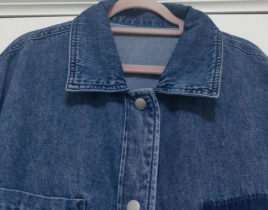 【新品未使用】LEPSIM 刺繍BIGデニムシャツ　ブルー