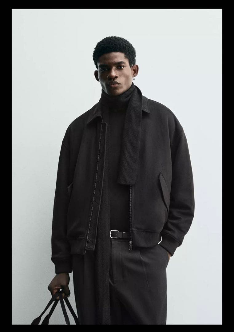 ZARA フェイクスエード キルティングジャケット