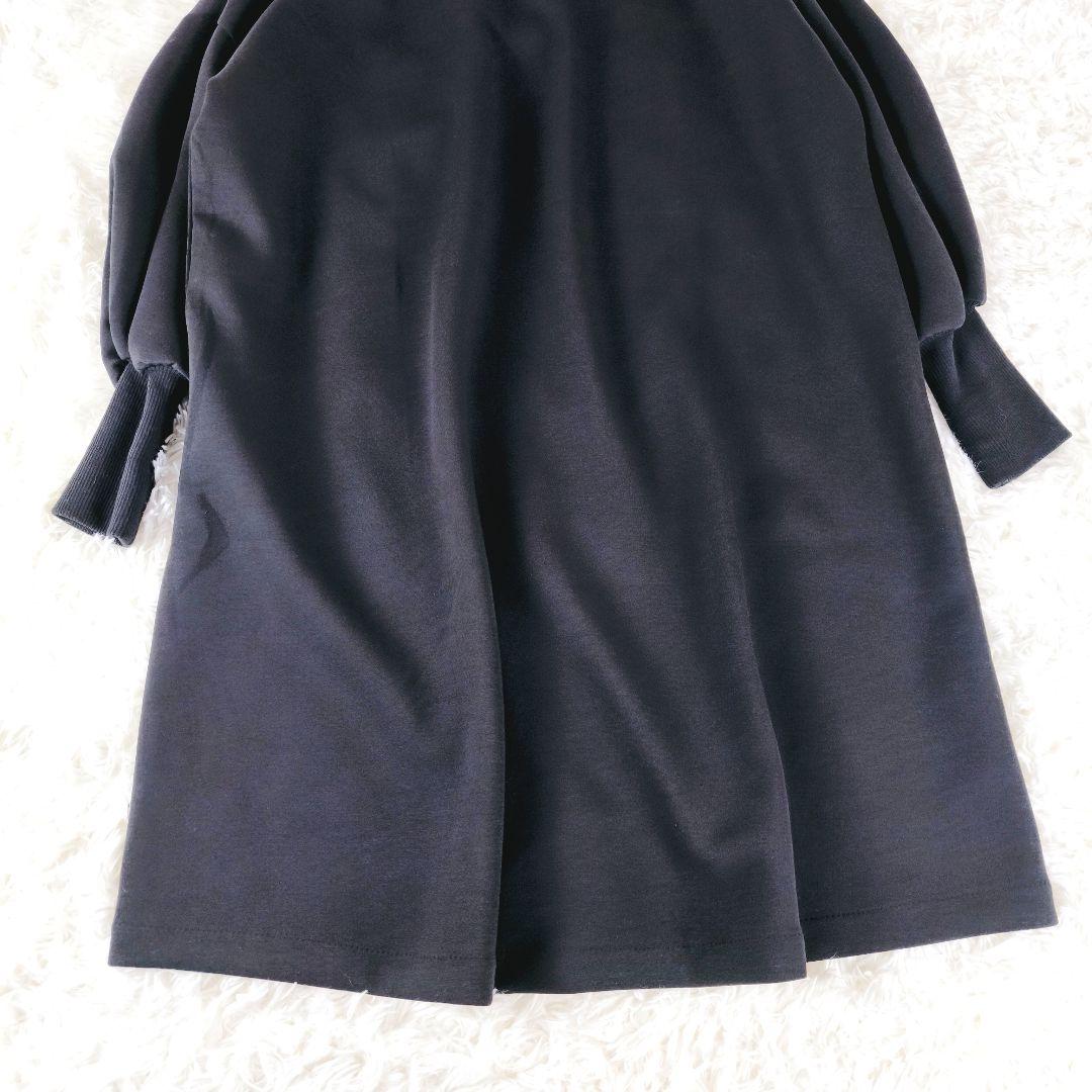 【新品タグ】ビアズリー ハイネック ワンピース 袖パフ フリー